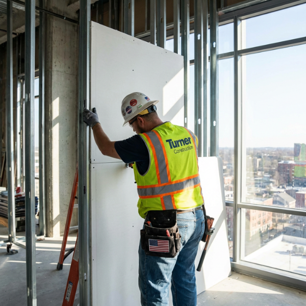 Instalador de Drywall Turner Construction USA